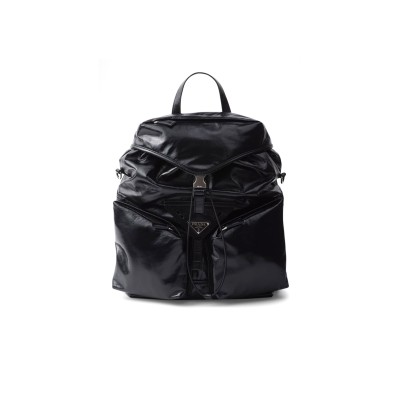 PRADA LEATHER BACKPACK MEN'S BLACK 2VZ108 (45*38*18cm) 